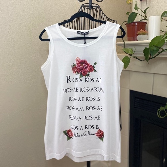 Dolce & Gabbana Tops - NWT Dolce & Gabbana Rose Shirt